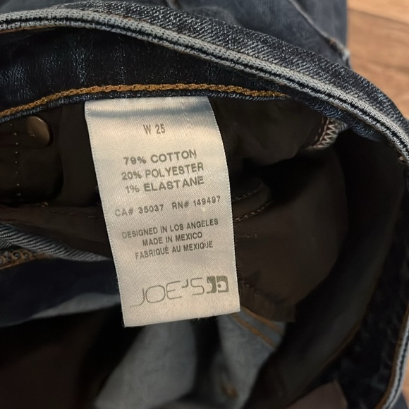 Joe's Women's Niki Distressed Boyfriend Jeans Indigo Dark Wash Size 25 - Picture 6 of 6